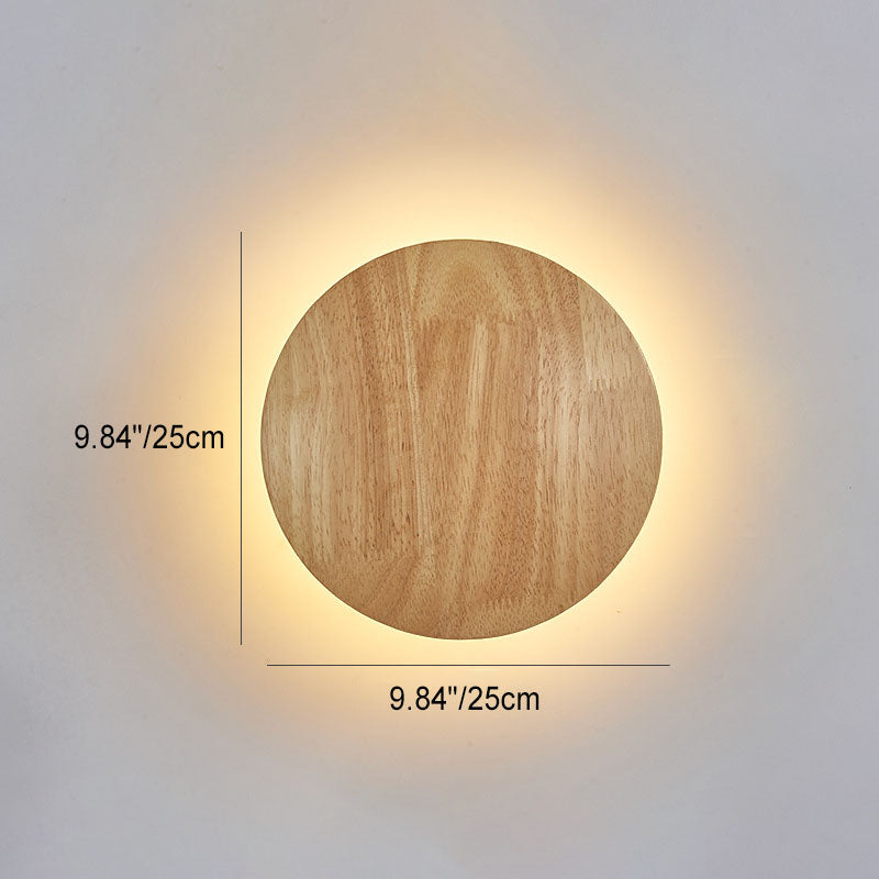 Moderne Minimalistische Runde Irreguläre Oval Holz LED Wandleuchte Lampe Für Wohnzimmer