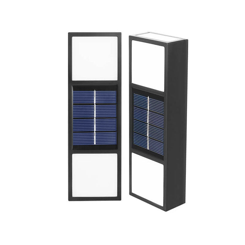 Solar Outdoor Rechteckige LED Wasserdichte Patio Zaun Wand Sconces Lampe