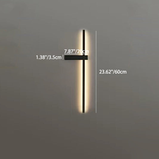 Moderner Minimalistischer Eisen-Aluminium-Silikon-Streifenline LED-Wandaufhängelampe für das Schlafzimmer