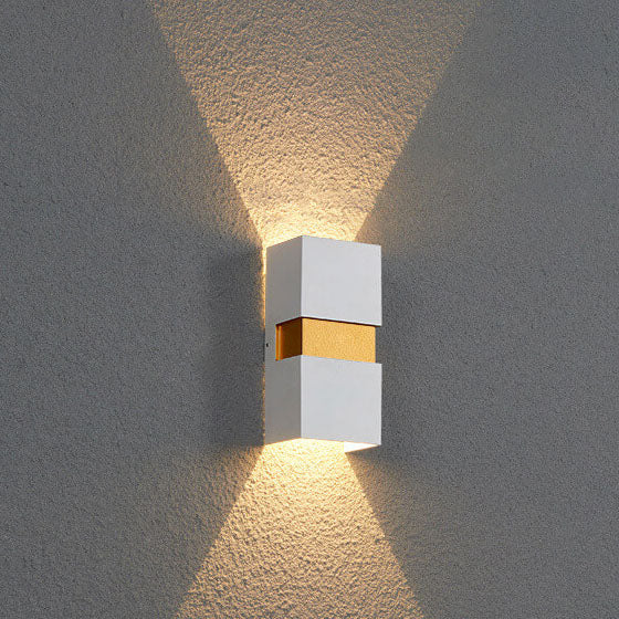 Outdoor Einfache Aluminium Quadrat LED Regensichere Wand Sconce Lampe