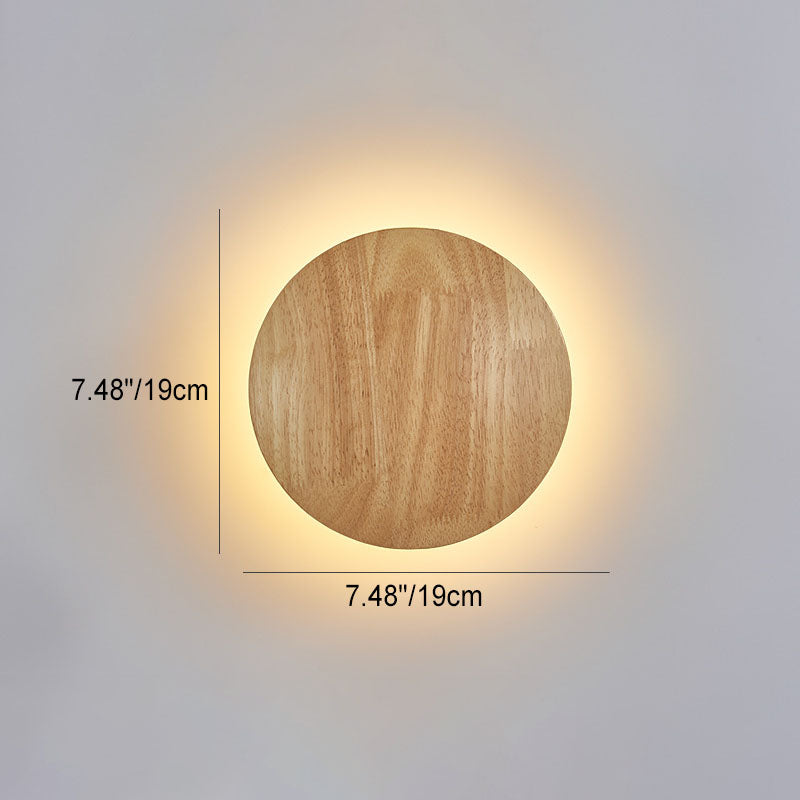 Moderne Minimalistische Runde Irreguläre Oval Holz LED Wandleuchte Lampe Für Wohnzimmer