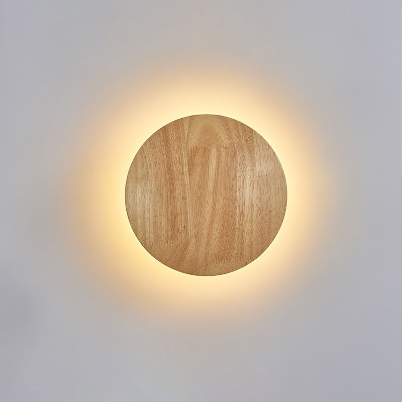Moderne Minimalistische Runde Irreguläre Oval Holz LED Wandleuchte Lampe Für Wohnzimmer