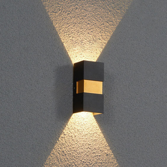 Outdoor Einfache Aluminium Quadrat LED Regensichere Wand Sconce Lampe