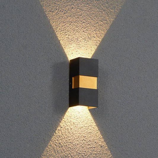 Outdoor Einfache Aluminium Quadrat LED Regensichere Wand Sconce Lampe