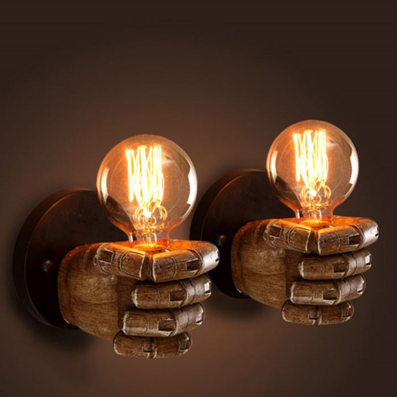 Traditionelle Vintage Faust Harz 1-Lampe Wand Sconces Lampe Für Wohnzimmer