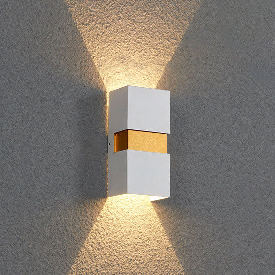 Outdoor Einfache Aluminium Quadrat LED Regensichere Wand Sconce Lampe