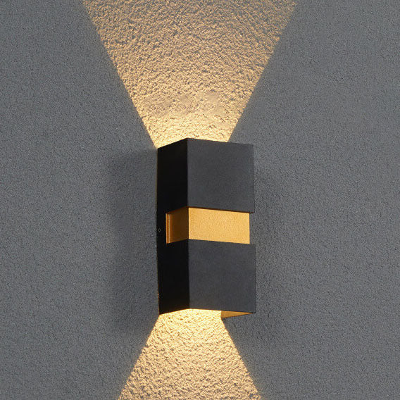 Outdoor Einfache Aluminium Quadrat LED Regensichere Wand Sconce Lampe