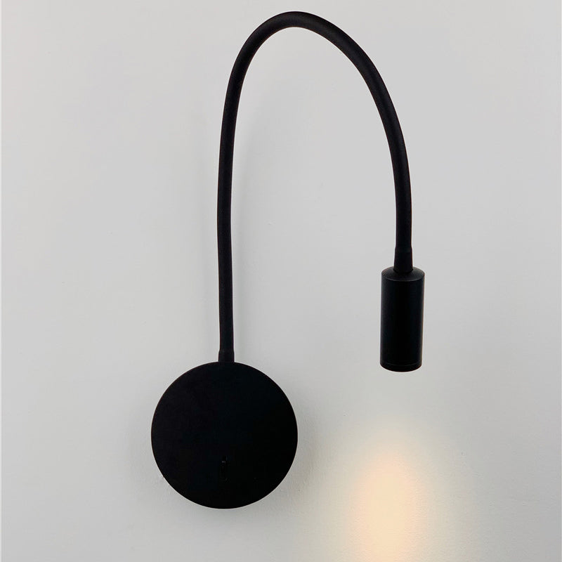 Zeitgenössische Nordic Runde Retractable Gebogene Eisen LED Wandleuchte Lampe Für Wohnzimmer