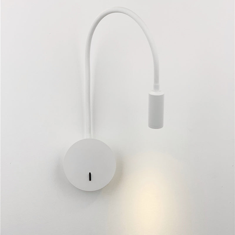 Zeitgenössische Nordic Runde Retractable Gebogene Eisen LED Wandleuchte Lampe Für Wohnzimmer