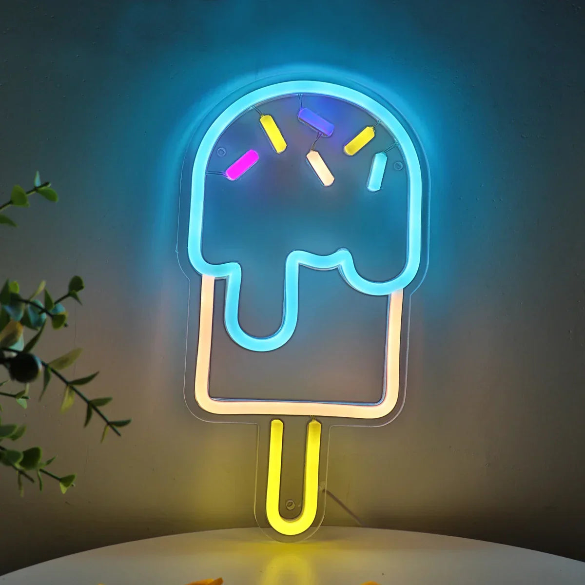 Neonlicht am Stiel