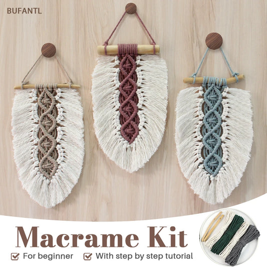 2+1 gratis! Makramee DIY-Set für Wandkunst – Kreative Dekoration mit Boho-Flair für Ihr Zuhause - makramee anleitung