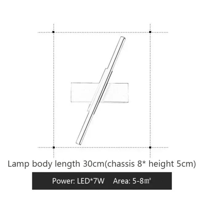 Drehbare LED Wandlampe - Moderne Lampe für Schlafzimmer & Wohnzimmer