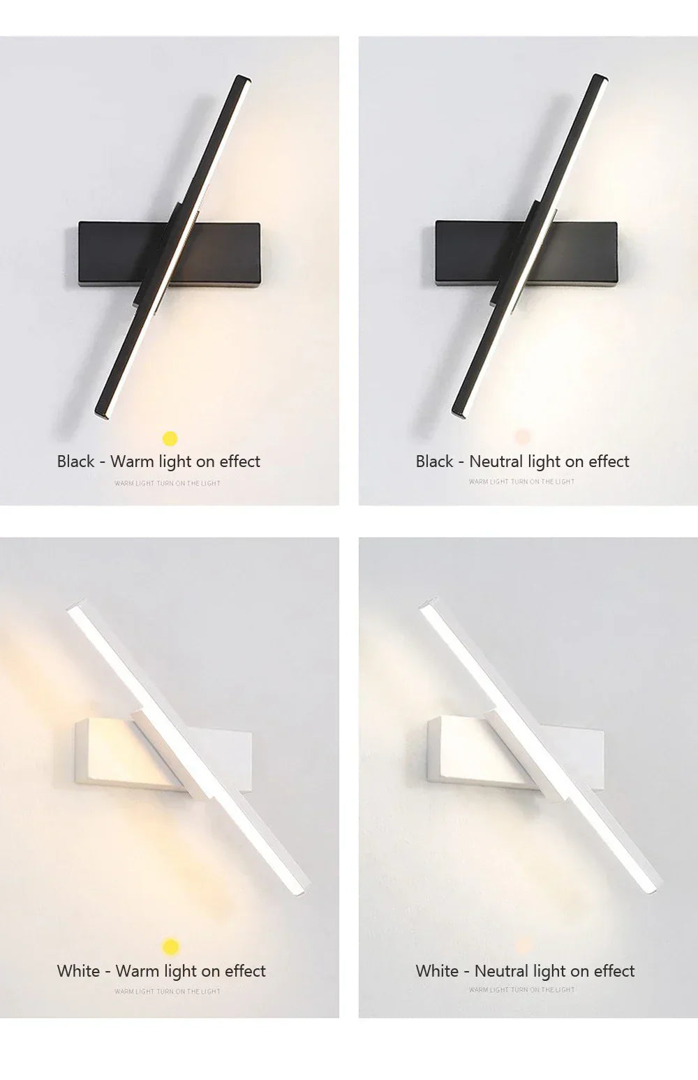 Drehbare LED Wandlampe - Moderne Lampe für Schlafzimmer & Wohnzimmer
