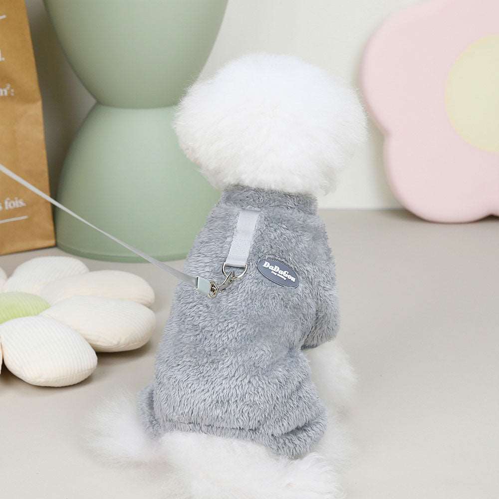Fleece Pet™ - Elastischer Jumpsuit mit Zugring für Welpen und Katzen