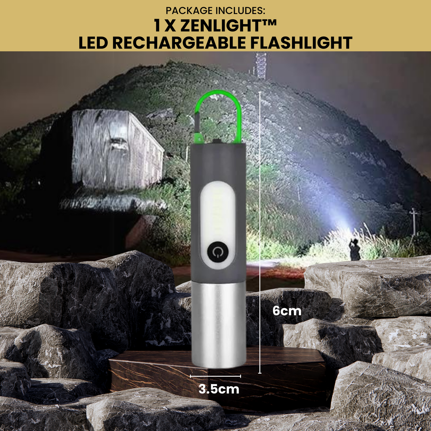 Zenlight™ - Wiederaufladbare LED-Taschenlampe