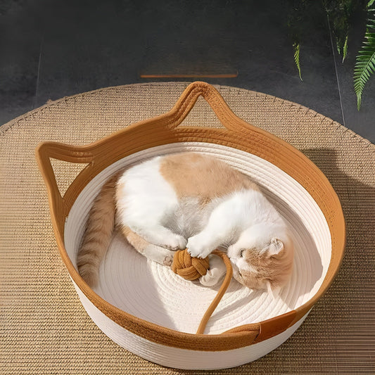CozyCat - Langlebig Baumwollseil-Katzenbett – Stilvoll und extrem bequem | 50% RABATT