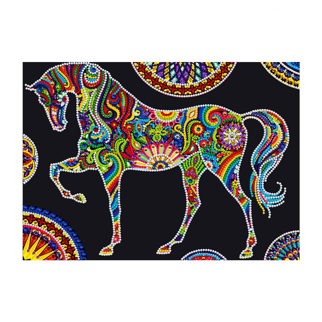 2+1 gratis! |  Diamond Painting Nachtleuchtend - Edles Pferd