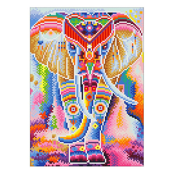 2+1 gratis! |  Diamond Painting Nachtleuchtend - Elefant läuft, Abstrakt