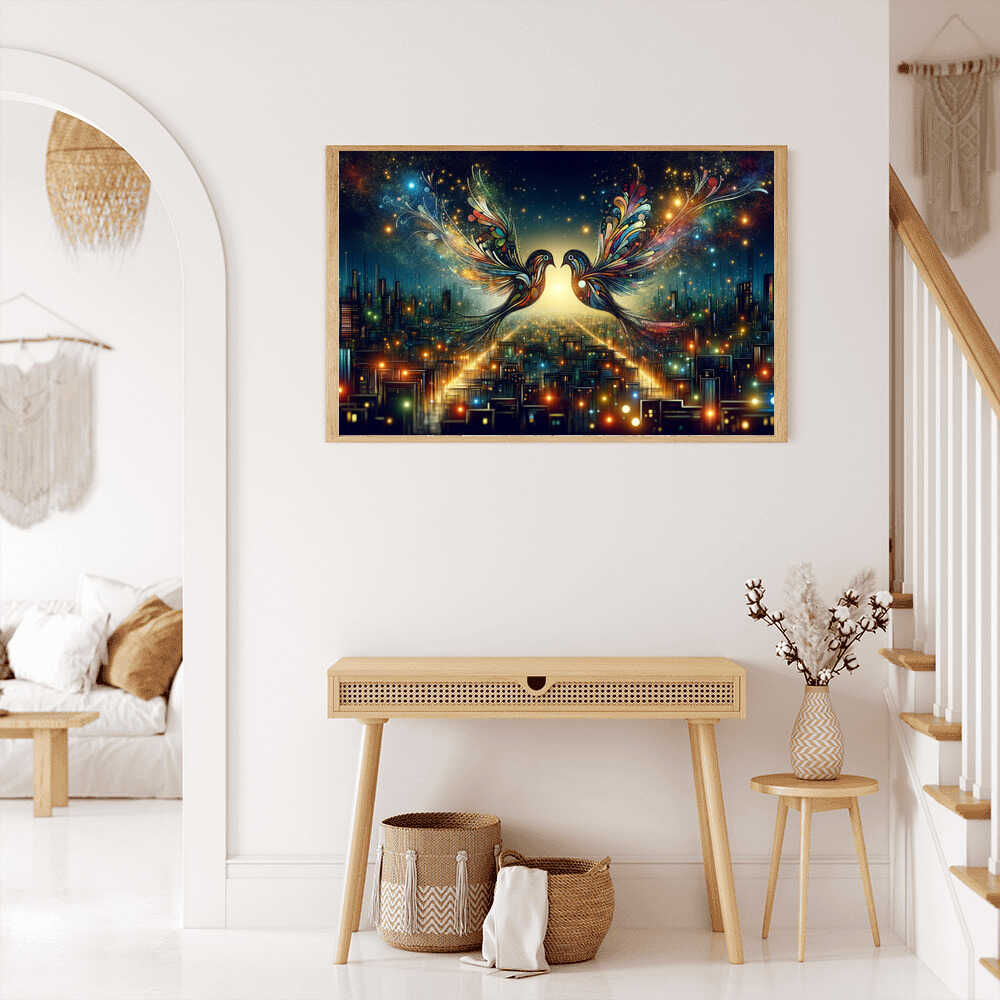 2+1 gratis! |  Diamond Painting - Stadtlampen und Sternengeflüster