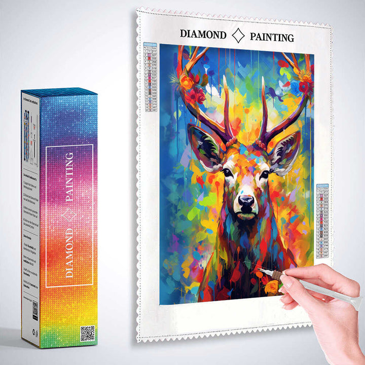 2+1 gratis! |  Diamond Painting - Farbenpracht des Waldes, abstrakt