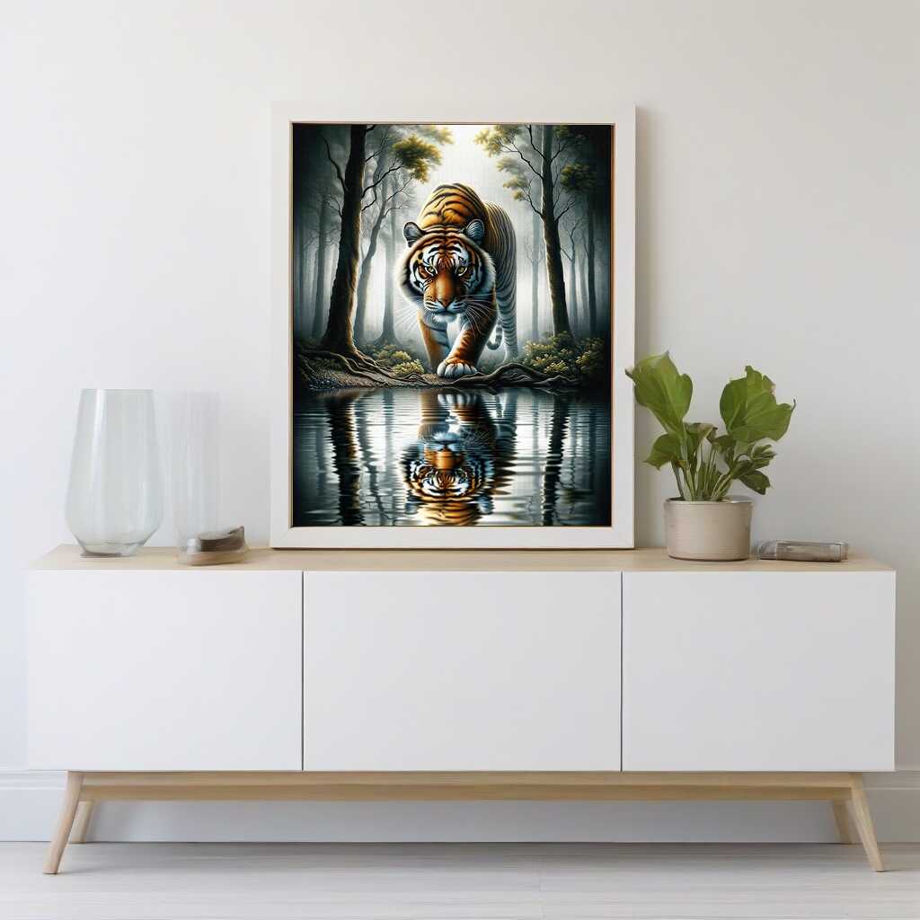 2+1 gratis! |  Diamond Painting - Tiger im Wald
