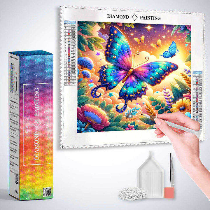 2+1 gratis! |  Diamond Painting - Schmetterling Cartoon