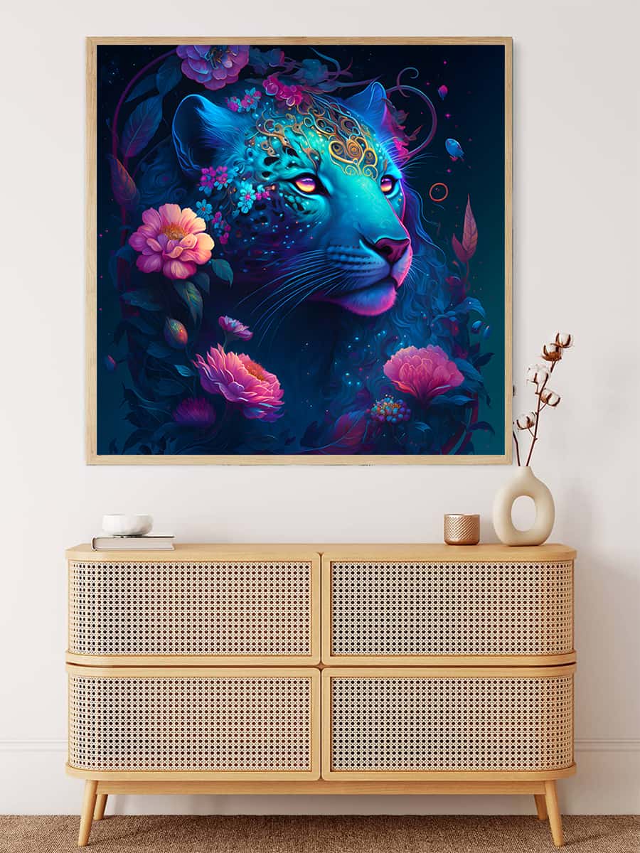 2+1 gratis! |  AB Diamond Painting - Mystische Raubkatze