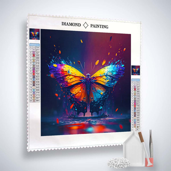 2+1 gratis! |  AB Diamond Painting - Schmetterling Farbenprächtig