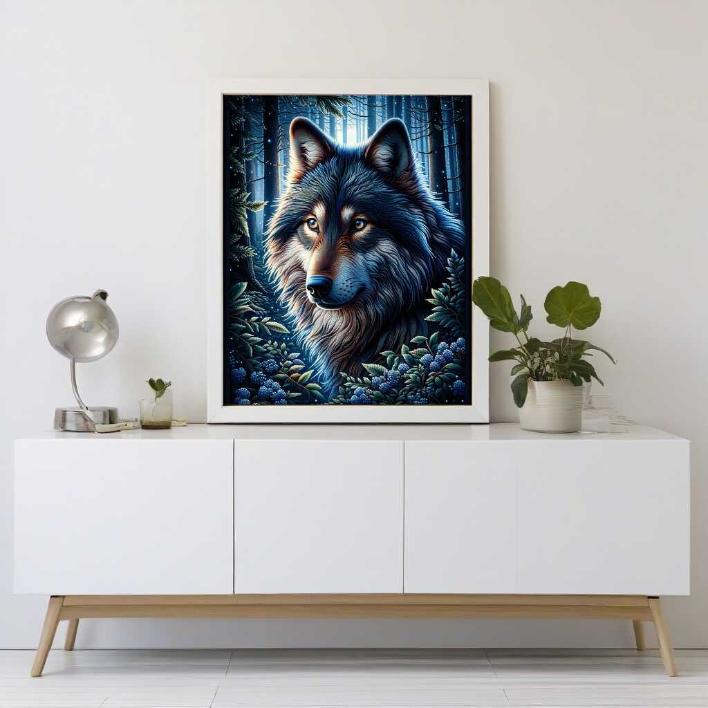 2+1 gratis! |  Diamond Painting - Farbimpression liebevoller Wolf