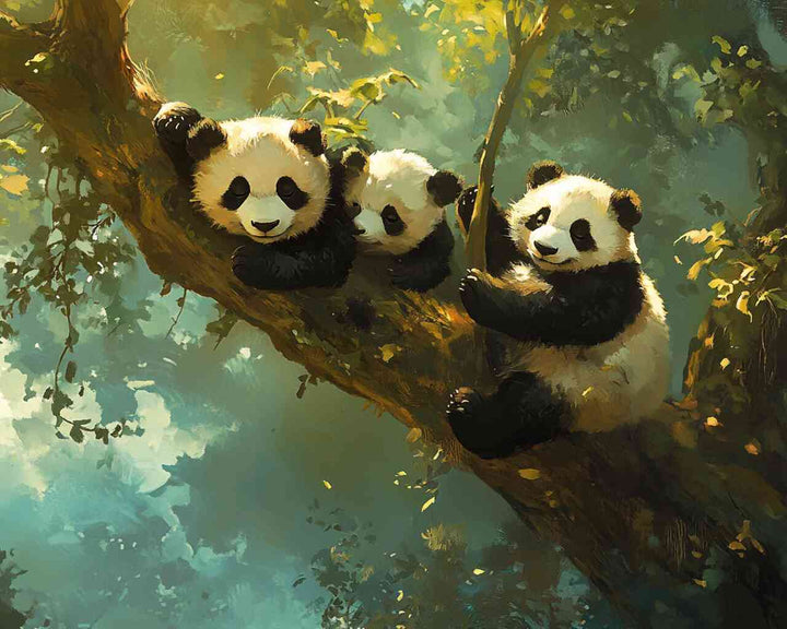 2+1 gratis! |  Diamond Painting - Harmonische Pandas