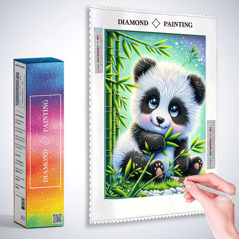 2+1 gratis! |  Diamond Painting - Kleiner Panda