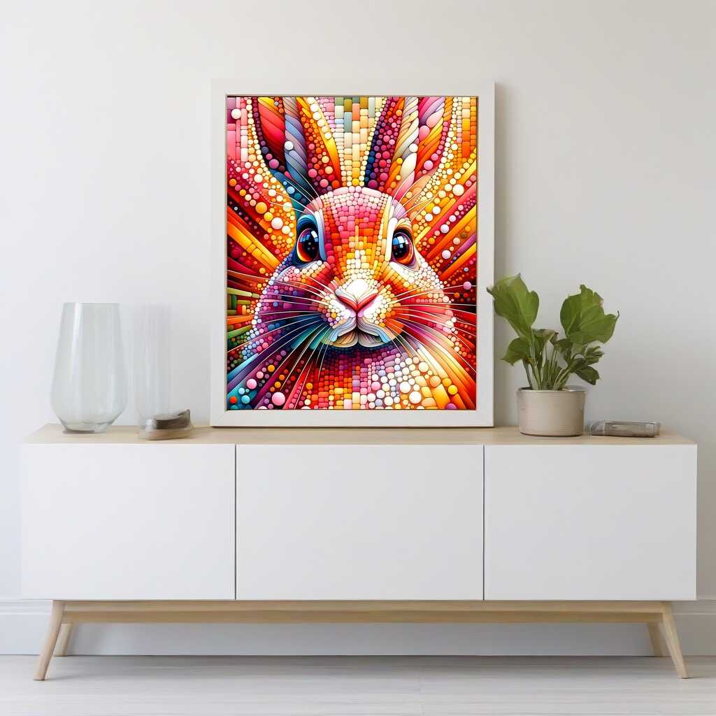 2+1 gratis! |  Diamond Painting - Hasenportrait