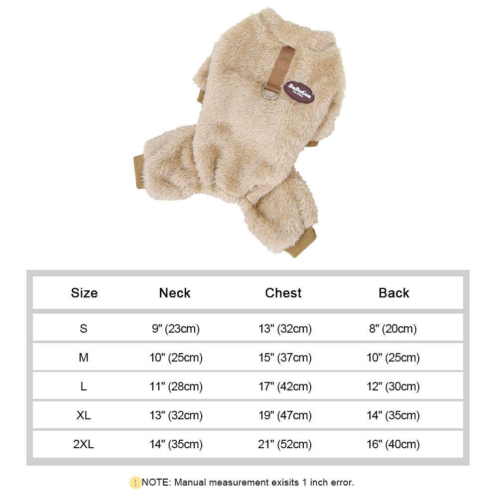 Fleece Pet™ - Elastischer Jumpsuit mit Zugring für Welpen und Katzen