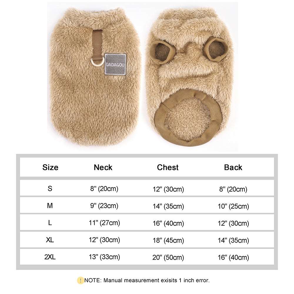 Fleece Pet™ - Elastischer Jumpsuit mit Zugring für Welpen und Katzen