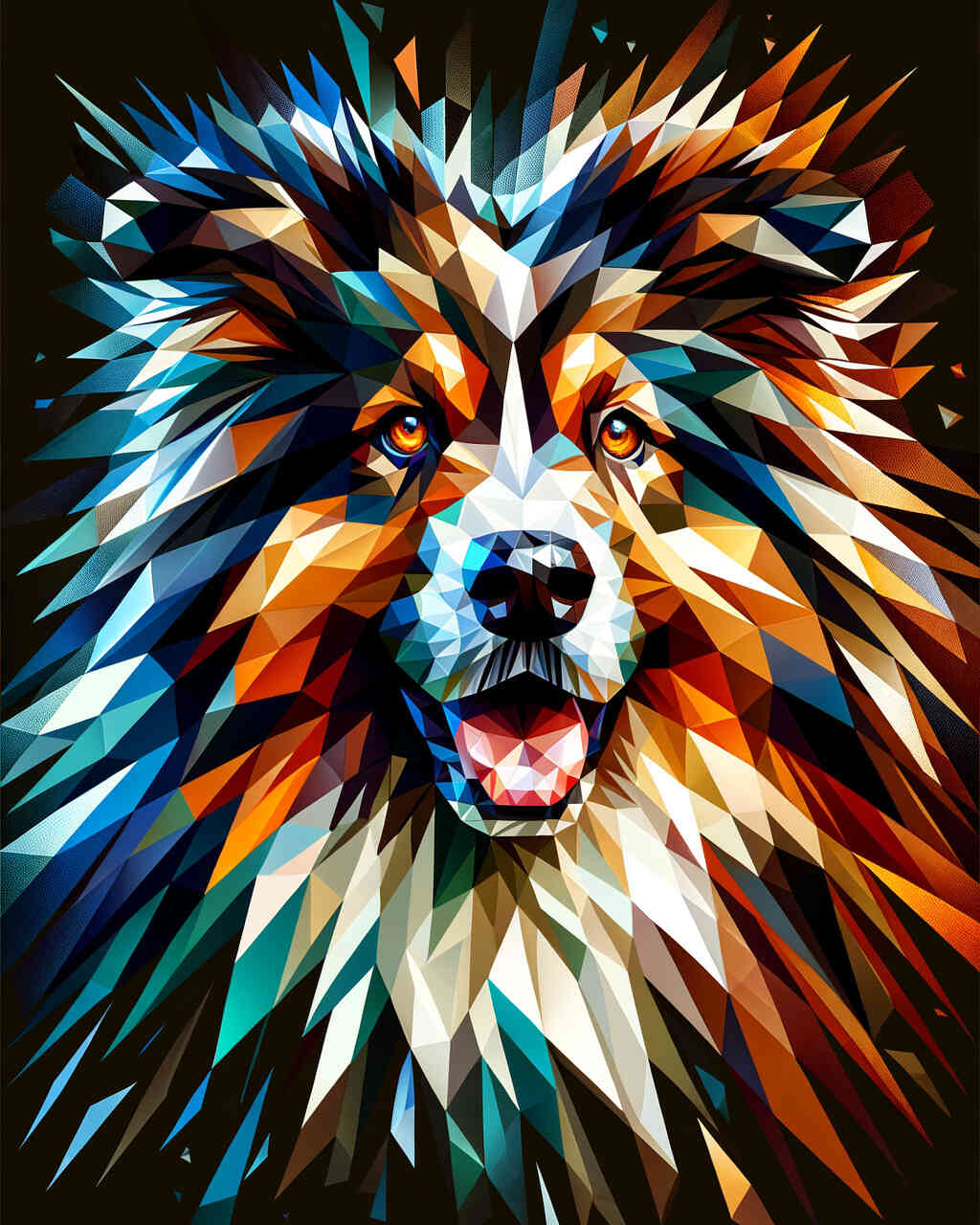 2+1 gratis! |  Diamond Painting - Berghund Portrait
