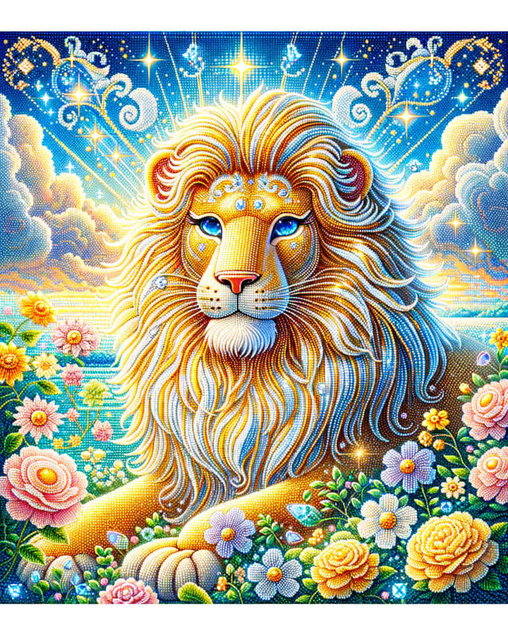 2+1 gratis! |  Diamond Painting - Hübscher Löwe