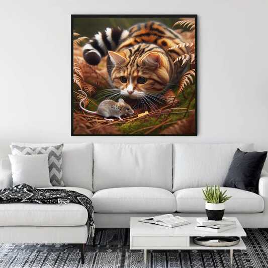 2+1 gratis! |  Diamond Painting - Verborgene Begegnung im Herbstwald