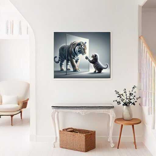 2+1 gratis! |  Diamond Painting - Katze Fensterspiegelbild