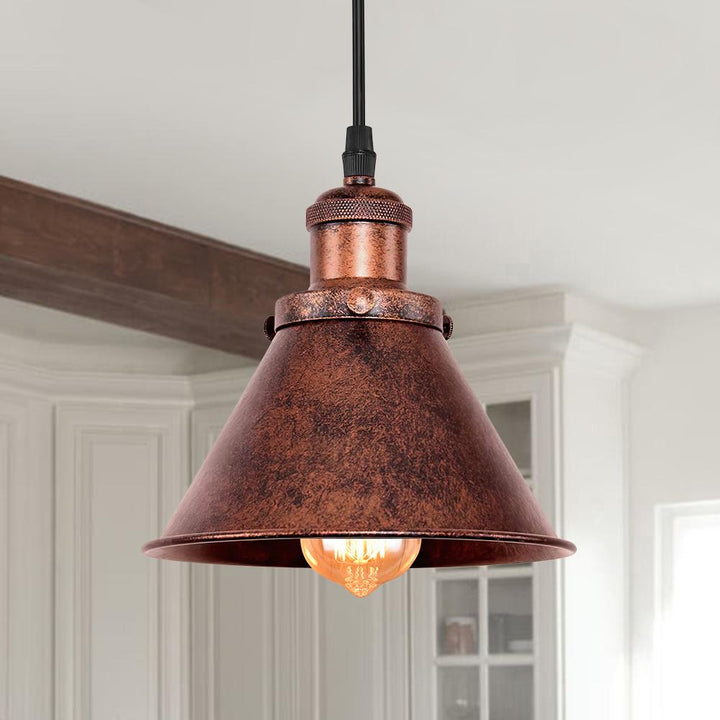 Industrielle Vintage-Antik-Kupfer-Pendelleuchte