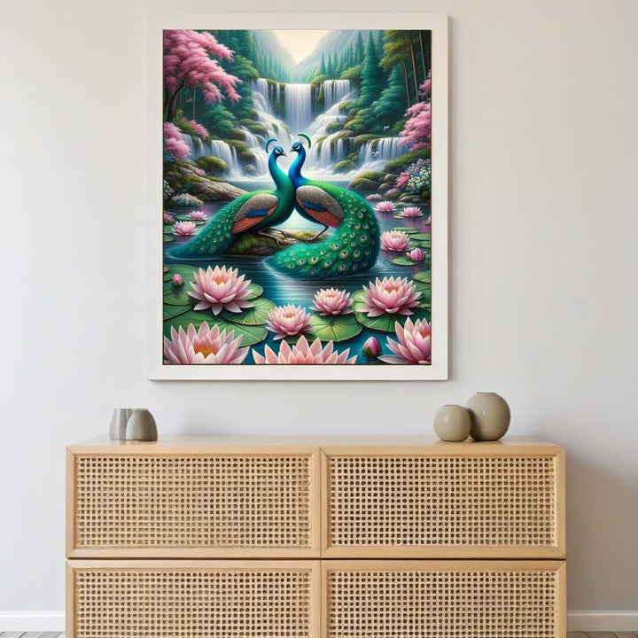 2+1 gratis! |  Diamond Painting - Pfauen, Pärchen