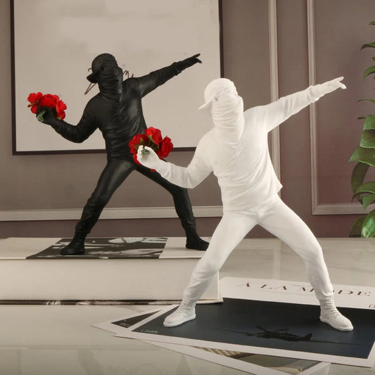 Banksy Blumen-Randalierer