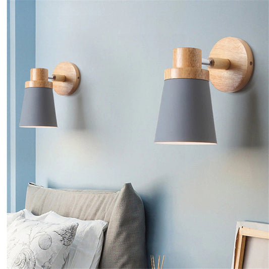 Moderne LED-Holz Schlafzimmer Wand Licht Lampe