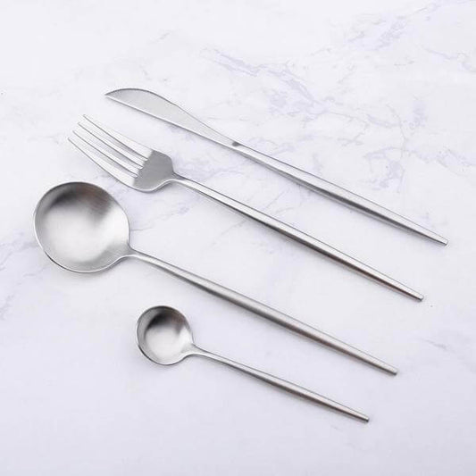 Passions - Modernes Silberbesteck Utensilienset