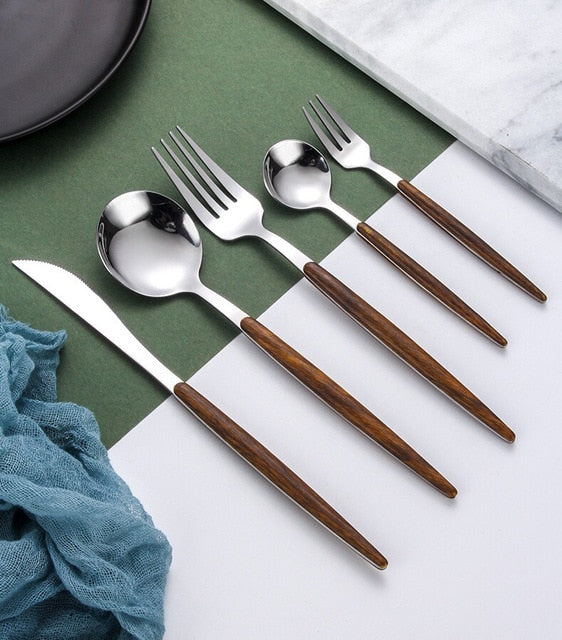 Passions - Holzgriff-Besteck-Set