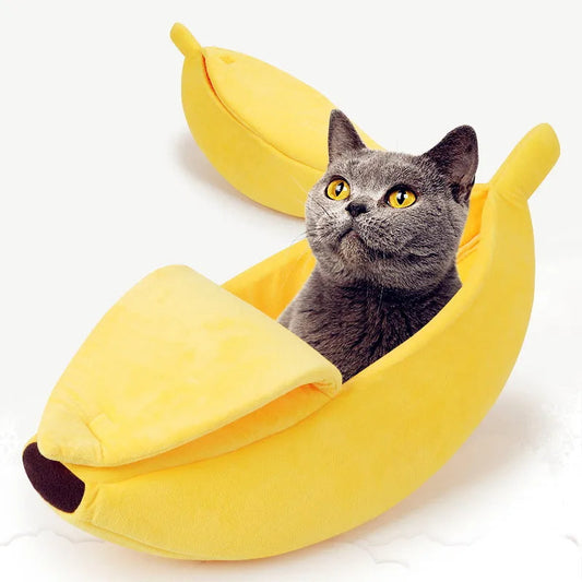 das kuschelige bananenförmige Bett für Ihren pelzigen Freund!