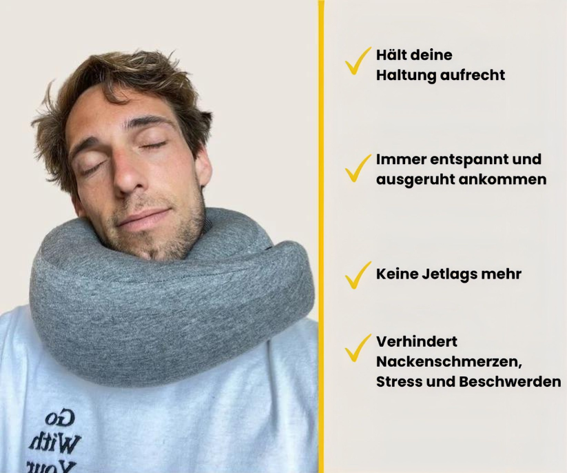 Bequemes Kissen™ - Reisekopfkissen für perfekten Schlaf ohne Nackenschmerzen