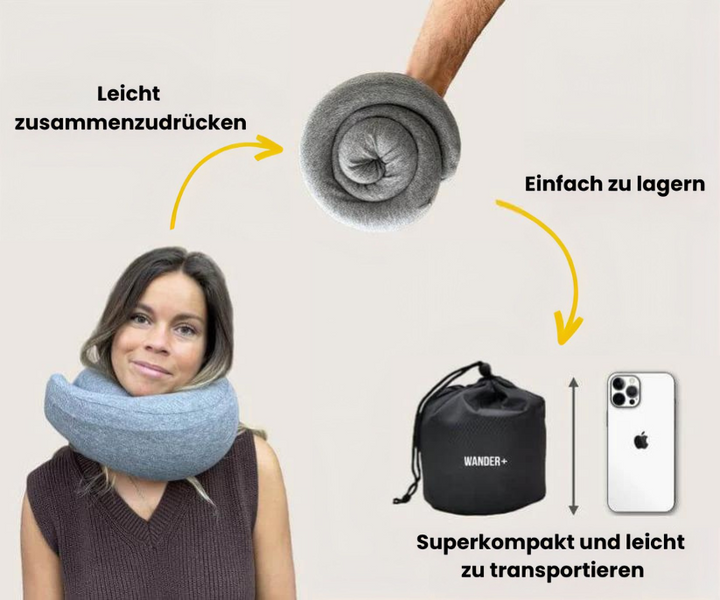 Bequemes Kissen™ - Reisekopfkissen für perfekten Schlaf ohne Nackenschmerzen